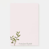 Trendy Olive Branch - Gepersonaliseerd Post-it® Notes (Voorkant)