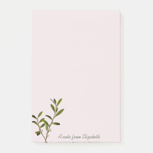 Trendy Olive Branch - Gepersonaliseerd Post-it® Notes (Voorkant)