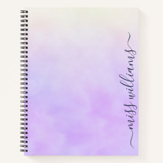 Trendy Ombre Calligraphy Monogram Journal Notitieboek