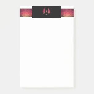 Trendy ombre kleurrijk ontwerp monogram post-it® notes
