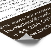 Trendy open boek, boekwinkel Adverteren Poster (Hoek)