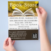 Trendy Open Book, Book Store Adverteren Flyer (Hand)