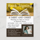 Trendy Open Book, Writers Book Signing Adverteren Flyer (Voorkant)