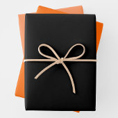 Trendy Orange, Pale Orange & Black Complementary Inpakpapier Vel