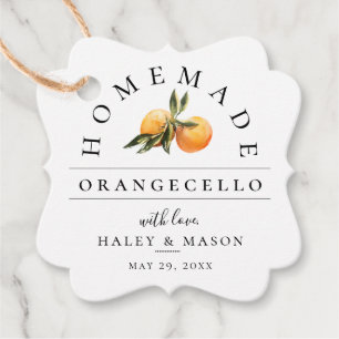 Trendy Orangecello Likeur Bruiloft Bedankjes Labels