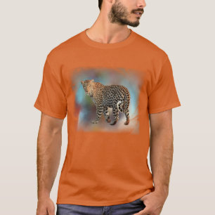 Trendy Oranje Colour Leopard Elegant Modern T-shirt