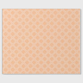 Trendy Oranje Cream en White Diamond Pattern Cadeaupapier (Vlak)