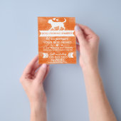 Trendy Oranje Dog Grooming Flyer - (Hand)