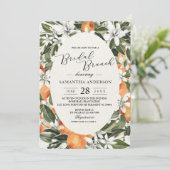 Trendy Oranje Flowers & Leaf Beauty Lijst Kaart (Staand voorkant)