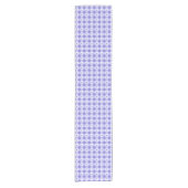 Trendy Paars en White Gingham Check Pattern Korte Tafelloper (Voorkant)