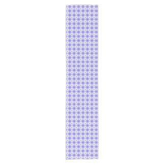 Trendy Paars en White Gingham Check Pattern Korte Tafelloper