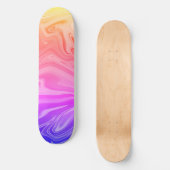Trendy Paars Red Yellow Abstract Skateboard (Voorkant)