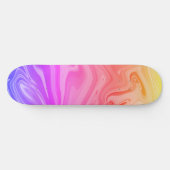 Trendy Paars Red Yellow Abstract Skateboard (Horizontaal)