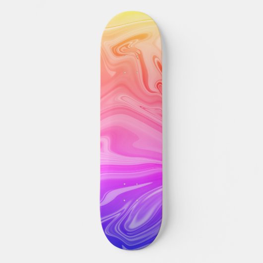 Trendy Paars Red Yellow Abstract Skateboard (Voorkant)