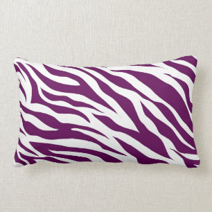 Trendy Paars White Zebra Stripe Wild Animal Print Kussen