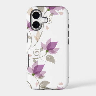 Trendy Paarse Abstracte bloemen
