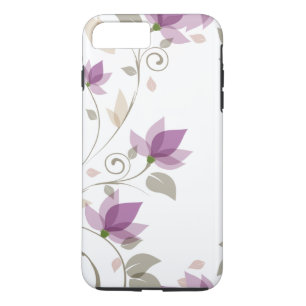 Trendy Paarse Abstracte Floral iPhone 8 Plus / 7 Plus Hoesje