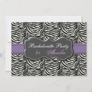 trendy Paarse Bachelorette Party Kaart