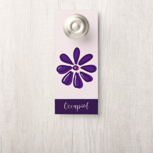 Trendy Paarse Flower Doodle Bezet / Vacant