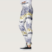 Trendy Paarse Glitter Tie Dye Leggings (Links)