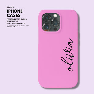 Trendy Paarse iPhone Case met Name