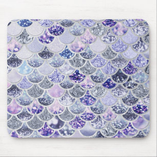 Trendy Paarse Ombre Glitter Mermaid Fish Scales Muismat