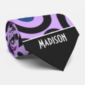 Trendy Paarse Polka Dot Stropdas (Opgerold)