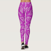 Trendy paarse "Ratti_Creative_Arts" Leggings (Achterkant)