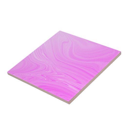 Trendy Paarse Roze Marmeren Steen - Abstract Tegeltje (Zijkant)