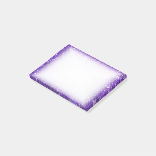 Trendy Paarse Sparking Glitter Glitz Post-it® Notes (Schuin)
