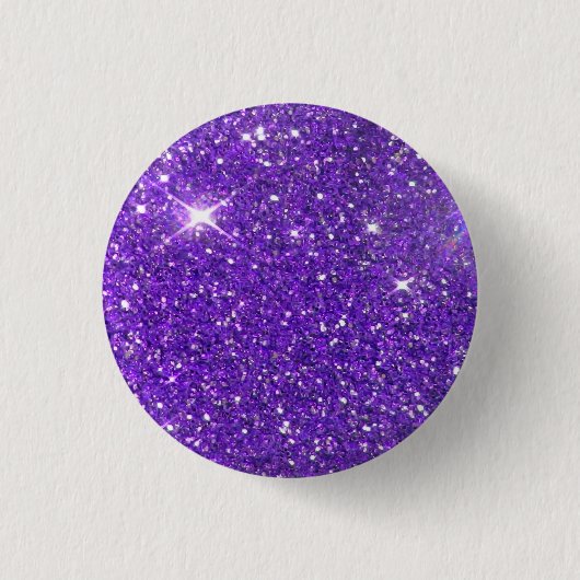Trendy Paarse Sparking Glitter Glitz Ronde Button 3,2 Cm (Voorkant)