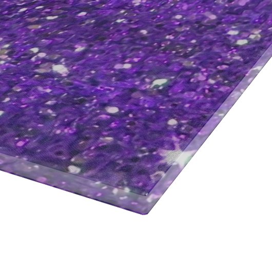 Trendy Paarse Sparking Glitter Glitz Snijplank (Hoek)