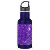 Trendy Paarse Sparking Glitter Glitz Waterfles (Voorkant)