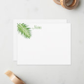 Trendy Palm Leaves Handschrift Sjabloon Natuur (Voorkant / Achterkant in situ)