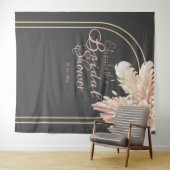 Trendy pampasgras watercolor bruidsshower wandkleed (In Situ (horizontaal))