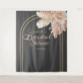 Trendy pampasgras watercolor bruidsshower wandkleed (Voorkant)