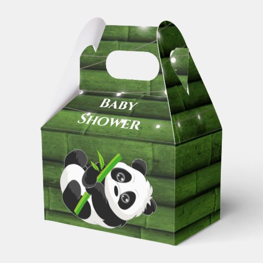 Trendy Panda Beer Bamboo Baby shower Bedankdoosjes (Voorkant Zijde)