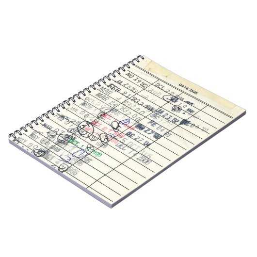 Trendy papier vervaldatum bibliotheek notitieboek (Linkerzijde)