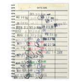 Trendy papier vervaldatum bibliotheek notitieboek (Voorkant)