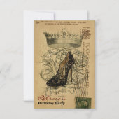 trendy parisian girly stiletto - verjaardagskaart kaart (Voorkant)