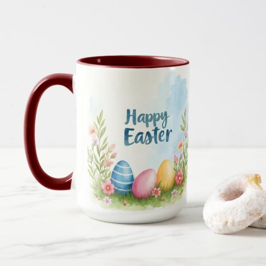 Trendy Pasen Eieren Mooie Collectie Mok (Met donut)