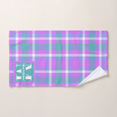 Trendy pasta-golf Tartan Monogram Bad Handdoek (Handdoek)