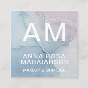 *~* Trendy Pastel Abstract Artsy QR LOGO FOTO Vierkante Visitekaartje