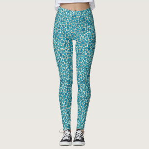 Trendy Pastel Blauwe Stenen Zen Natuur Waterverf Leggings