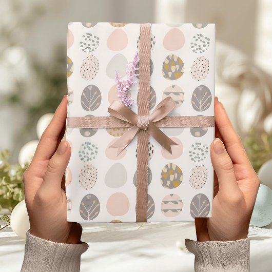 Trendy Pastel Easter Egg Wrapping Paper Cadeaupapier
