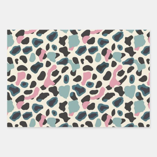 Trendy pastel luipaard vlekken inpakpapier vel (Voorkant 2)