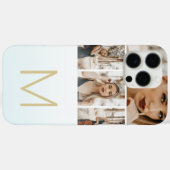 Trendy Pastel Ombre Fotocollage Monogram Initiaal Case-Mate iPhone Case (Achterkant (horizontaal))