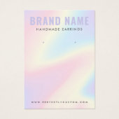 Trendy pastel rainbow modern earring display card (Devant)