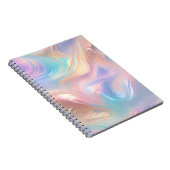 Trendy pastel Roze Blauw geel abstracte golven Notitieboek (Rechterzijde)