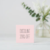 Trendy pastel roze minimalistische moderne korting (Staand voorkant)